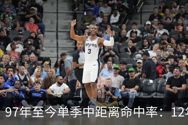 97年至今单季中距离命中率：12年贾米森最铁 嘴哥&威少&乔治在列